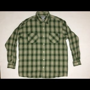 Carhartt Mens XL Flannel Green Long Sleeve